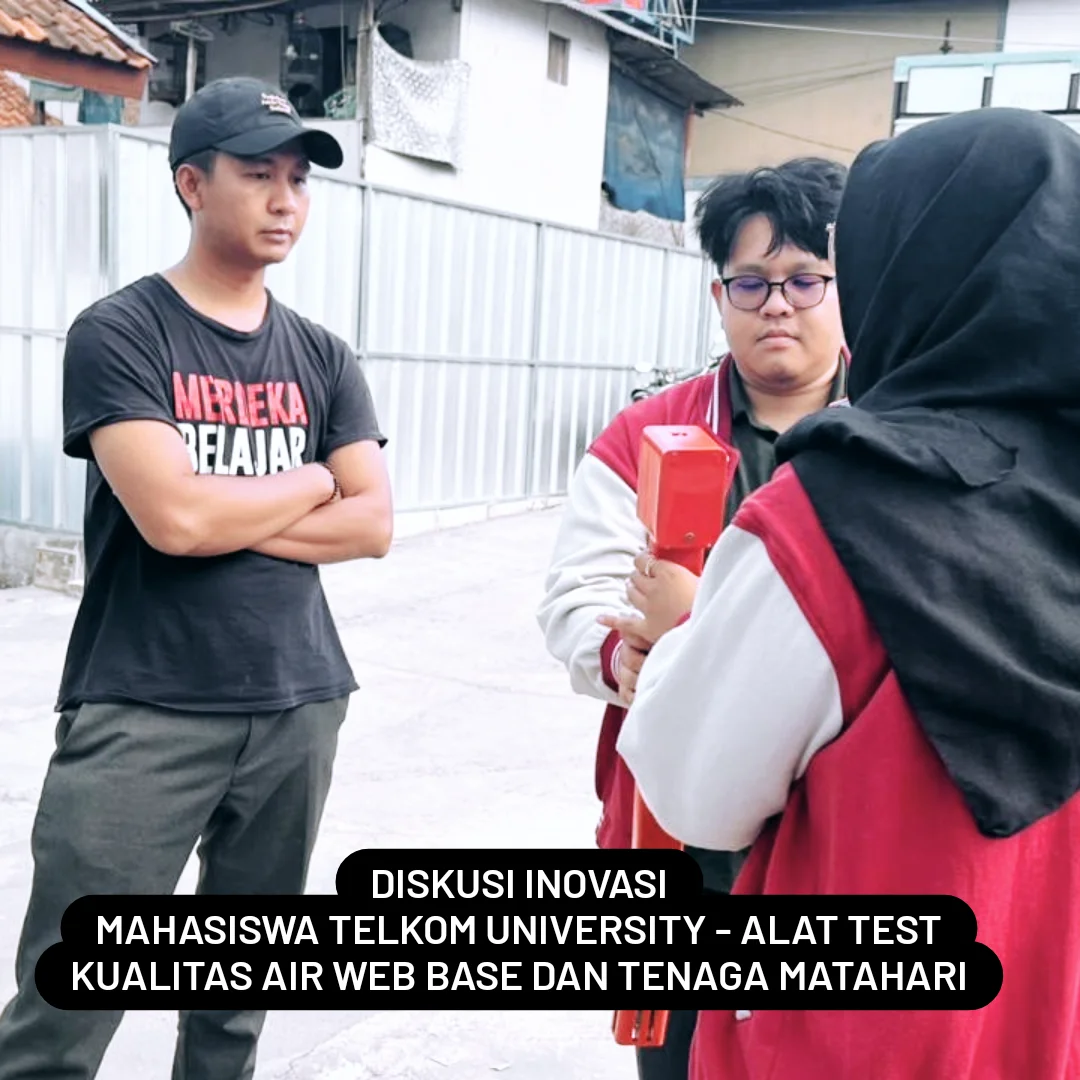 Alat kualitas air IoT Tirnara di kolam bioflok dalam uji coba mahasiswa Telkom University di BUMDes Artha Cipta